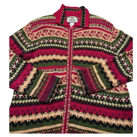 Tiara International Vintage Fair Isle Nordic Cardigan - Picture 13 of 13